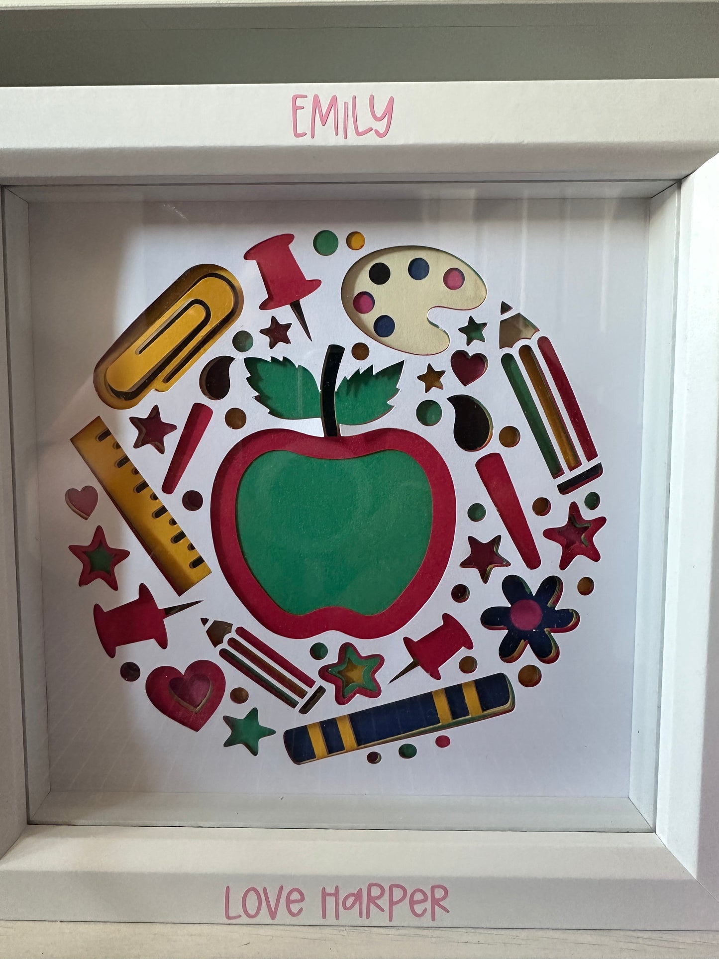 Learning Is Fun 3D Keepsake Box Frame – Available in White or Black Frame (3 Sizes)