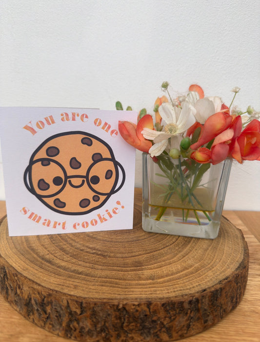 One Smart Cookie – Fun Congratulations Card with Cute Cookie Design