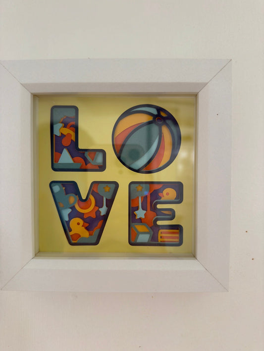 Duckie Love – 3D Nursery Shadow Box Frame 🐤💛