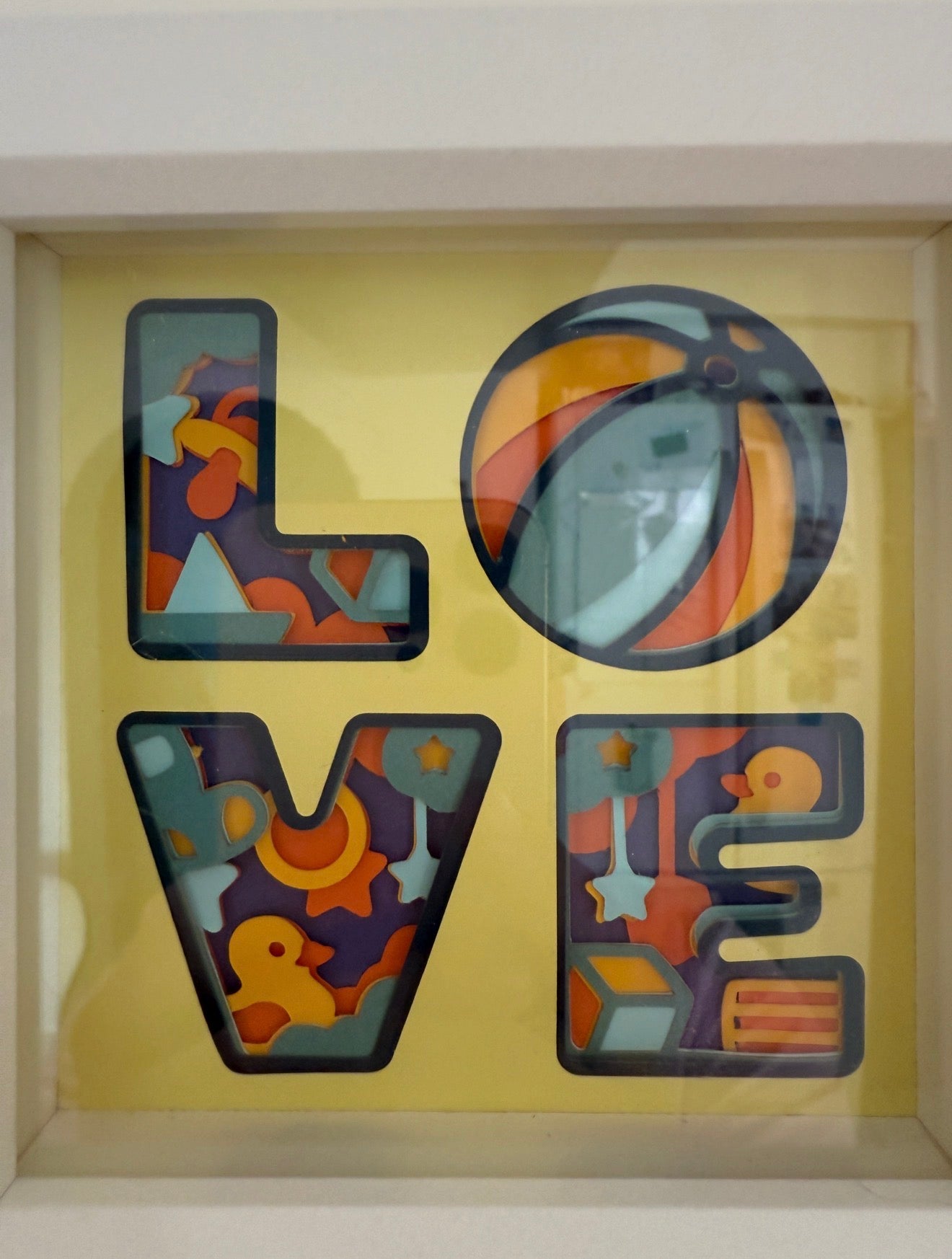 Duckie Love – 3D Nursery Shadow Box Frame 🐤💛