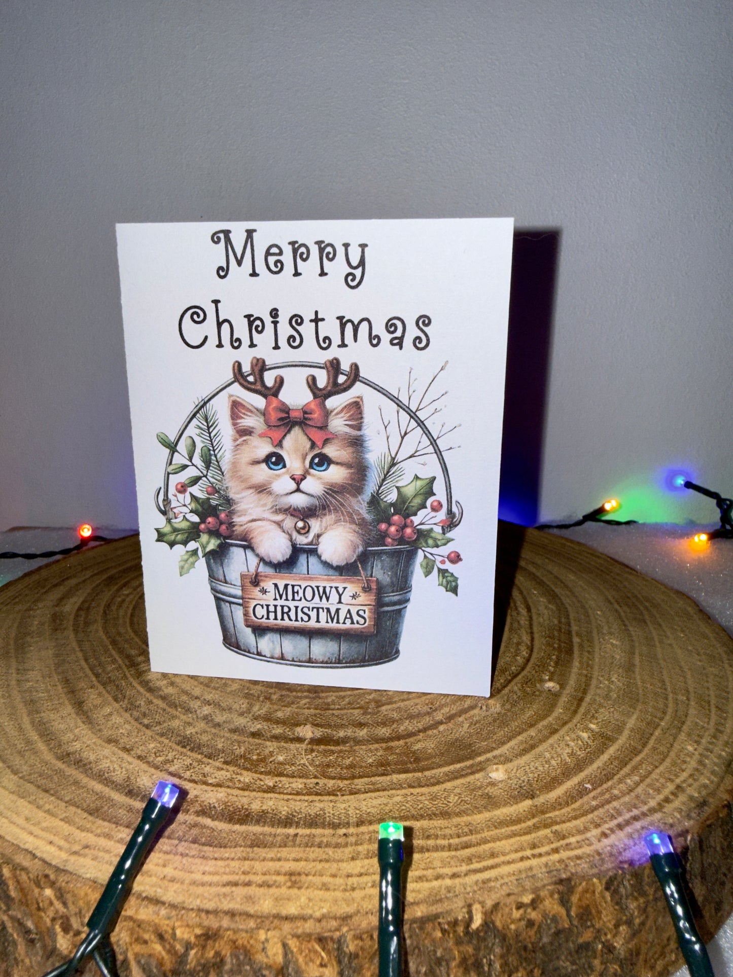 Meowy Christmas Collection – Set of 10 Festive Cat Cards with Envelopes
