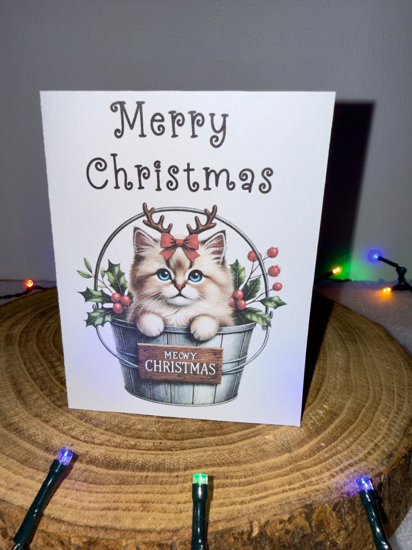 Meowy Christmas Collection – Set of 10 Festive Cat Cards with Envelopes