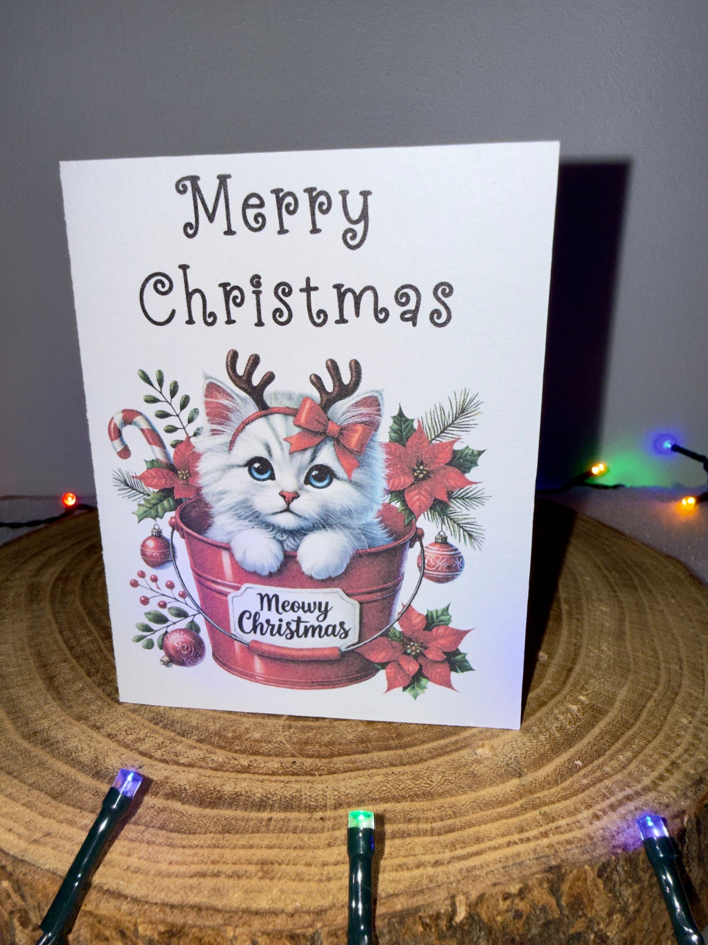 Meowy Christmas Collection – Set of 10 Festive Cat Cards with Envelopes