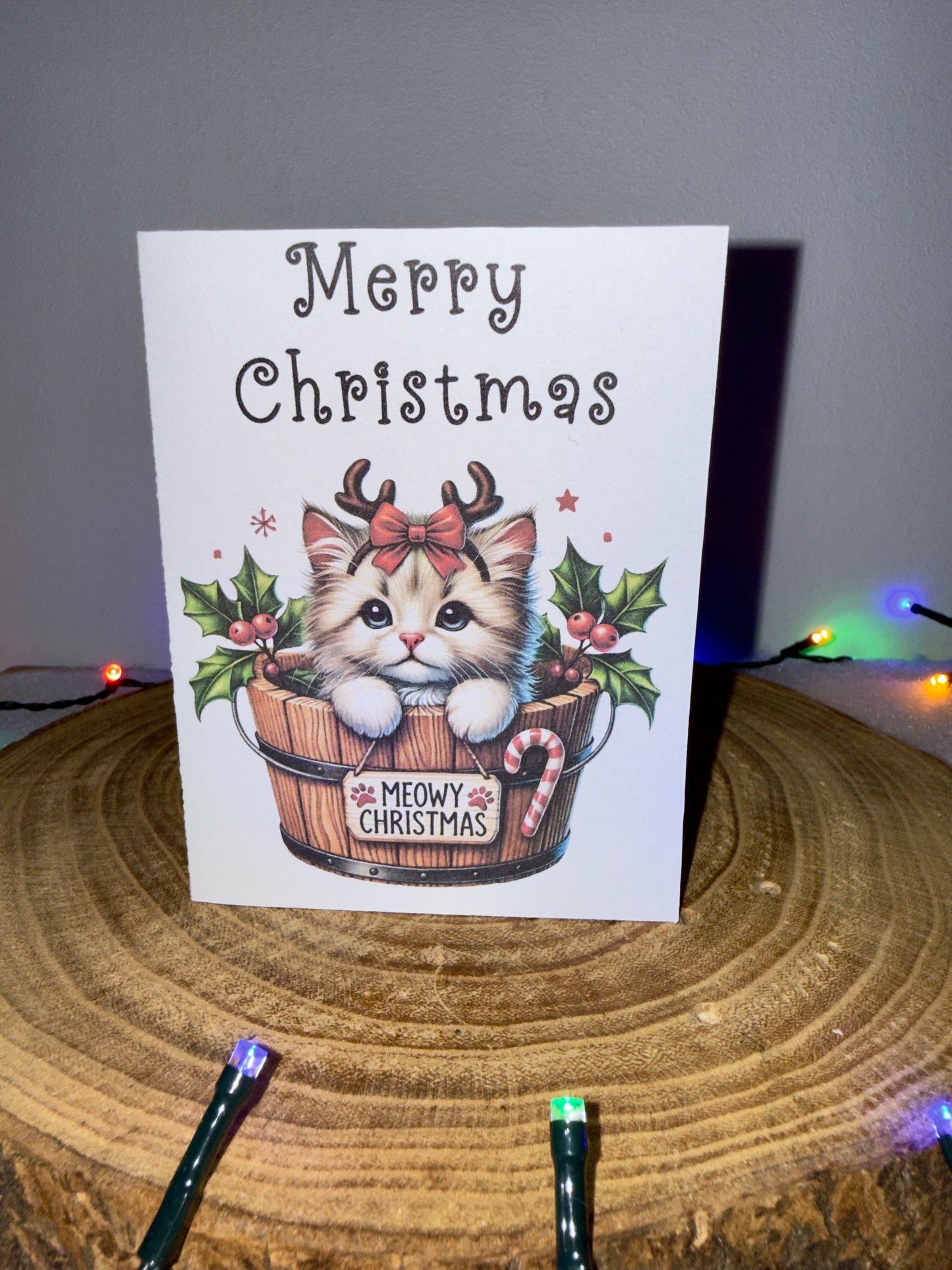Meowy Christmas Collection – Set of 10 Festive Cat Cards with Envelopes
