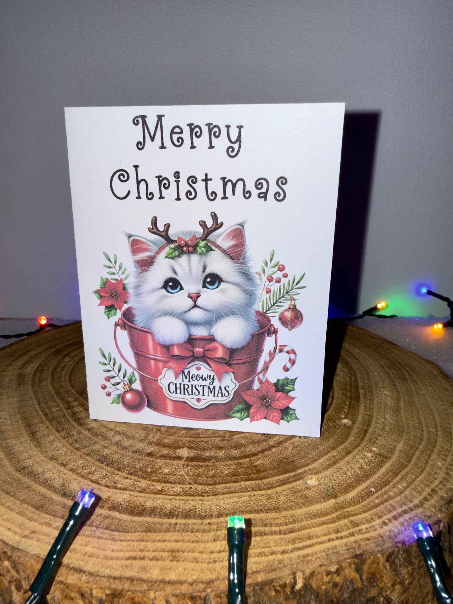 Meowy Christmas Collection – Set of 10 Festive Cat Cards with Envelopes