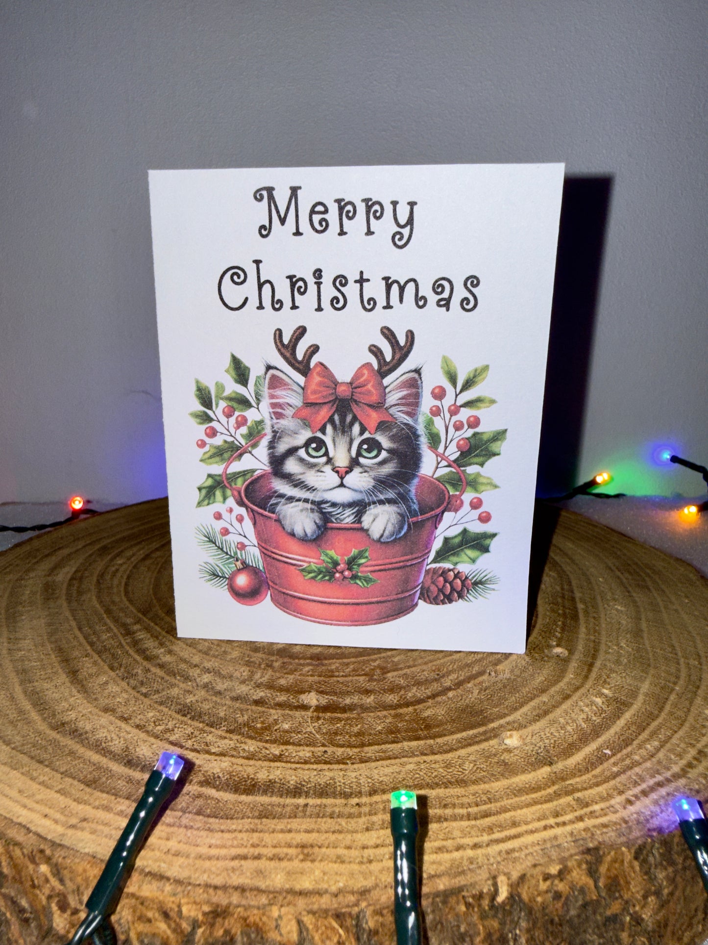 Meowy Christmas Collection – Set of 10 Festive Cat Cards with Envelopes