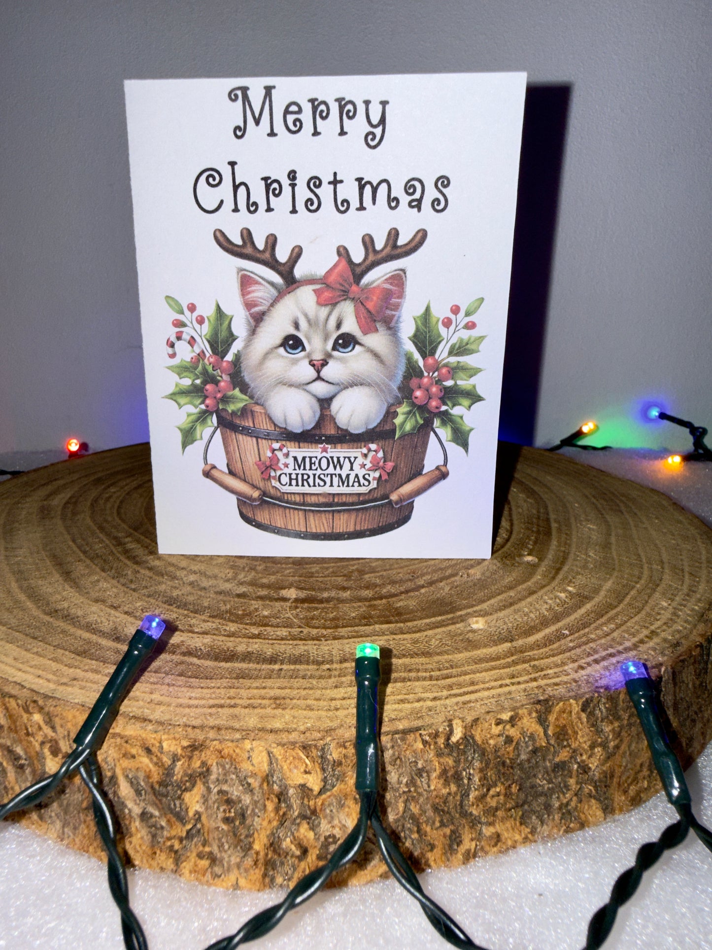 Meowy Christmas Collection – Set of 10 Festive Cat Cards with Envelopes
