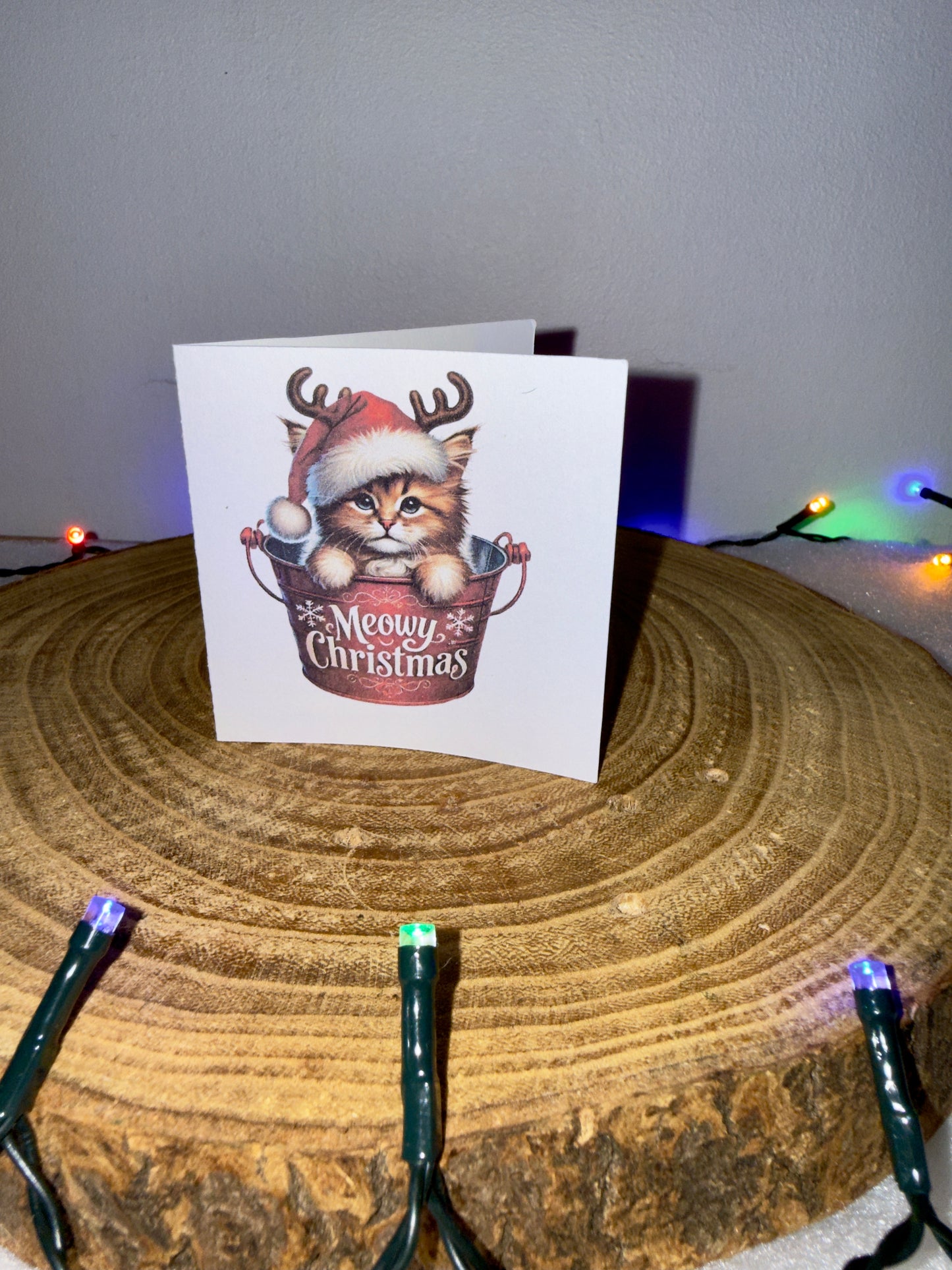 Meowy Christmas Collection – Set of 10 Small Festive Cat Cards with Envelopes