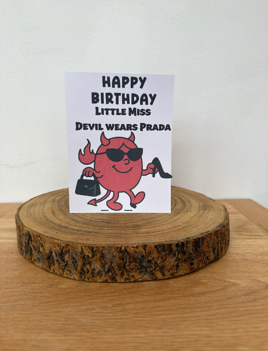 Mister & Misschief – Little Miss Devil Wears Prada Birthday Card