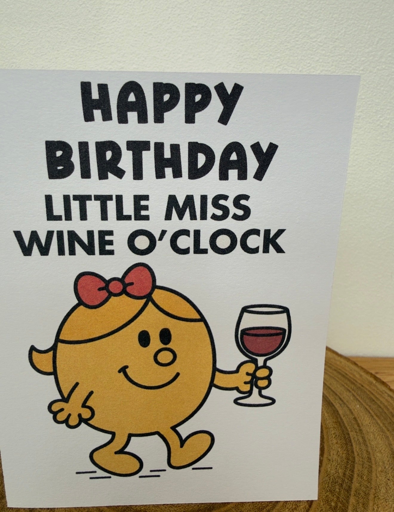 Mister & Misschief – Little Miss Wine O’Clock Birthday Card (Funny Cheeky Humour)