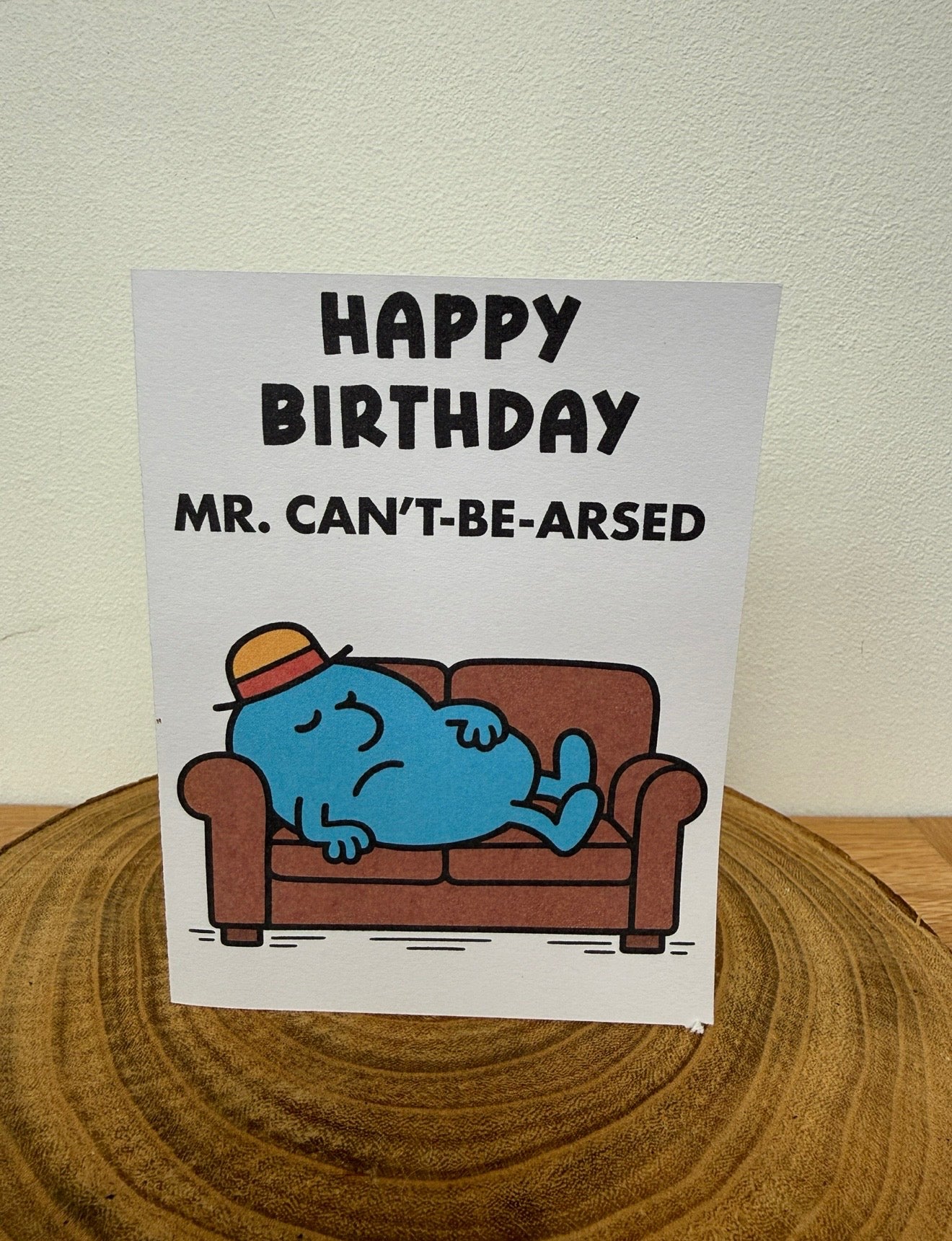 Mister & Misschief – Mr. Can’t-Be-Arsed Birthday Card (Funny Adult Humour)