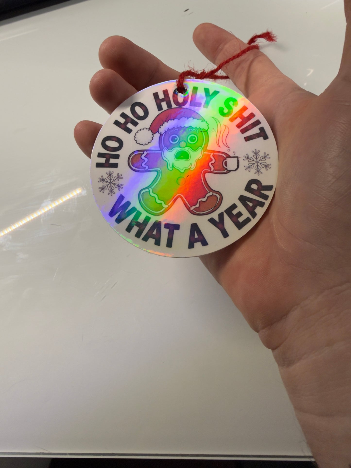 Naughty Noel Adult Christmas Tree Decorations – Funny Festive Ornaments (8cm Shimmer Finish)