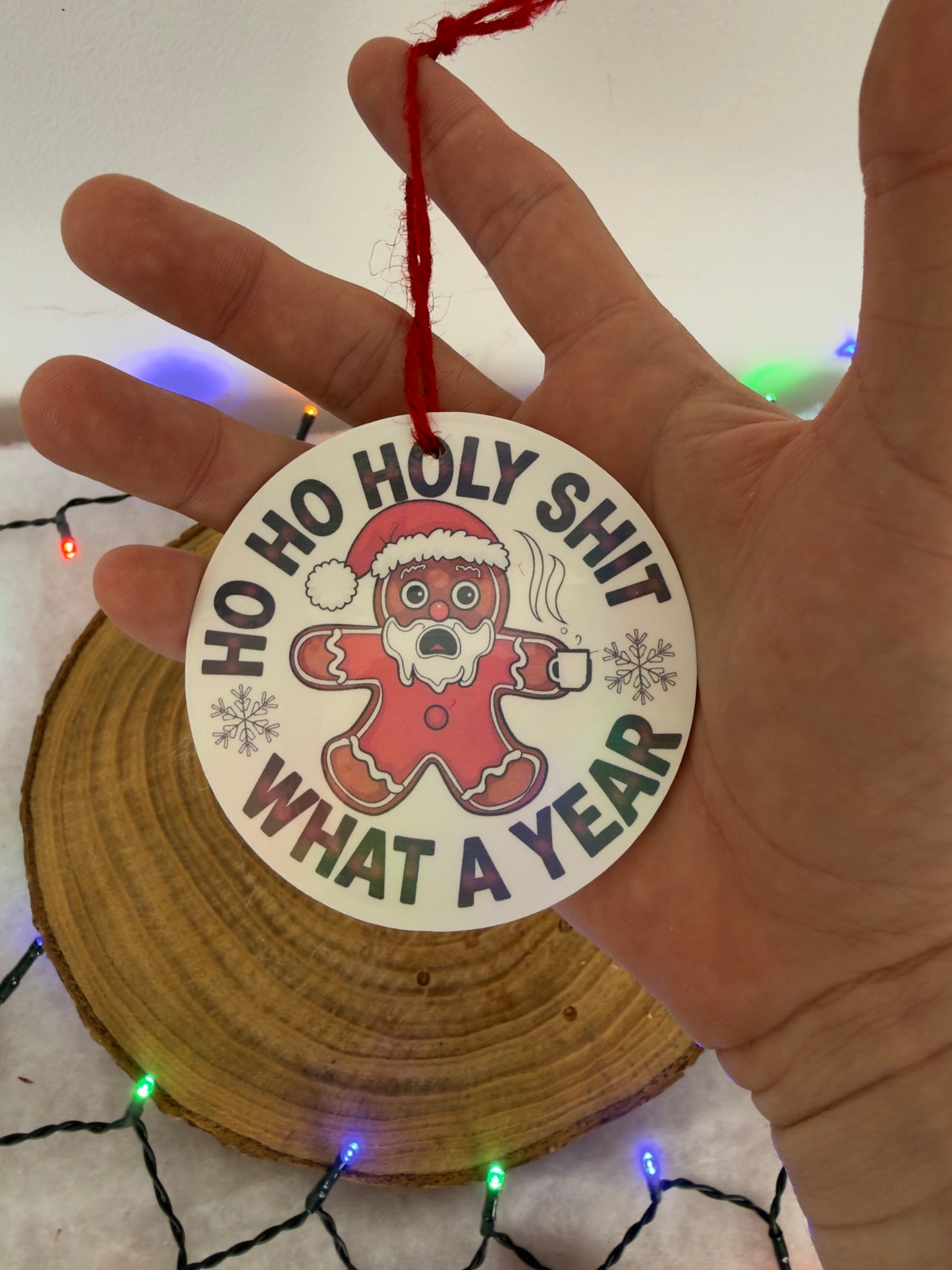 Naughty Noel Adult Christmas Tree Decorations – Funny Festive Ornaments (8cm Shimmer Finish)