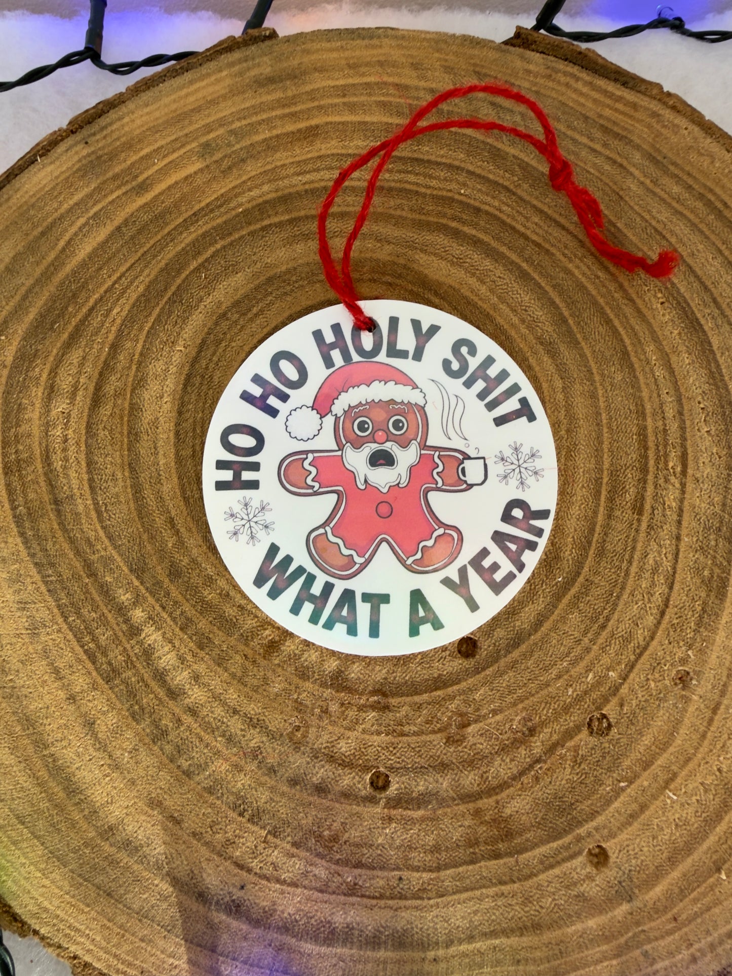 Naughty Noel Adult Christmas Tree Decorations – Funny Festive Ornaments (8cm Shimmer Finish)