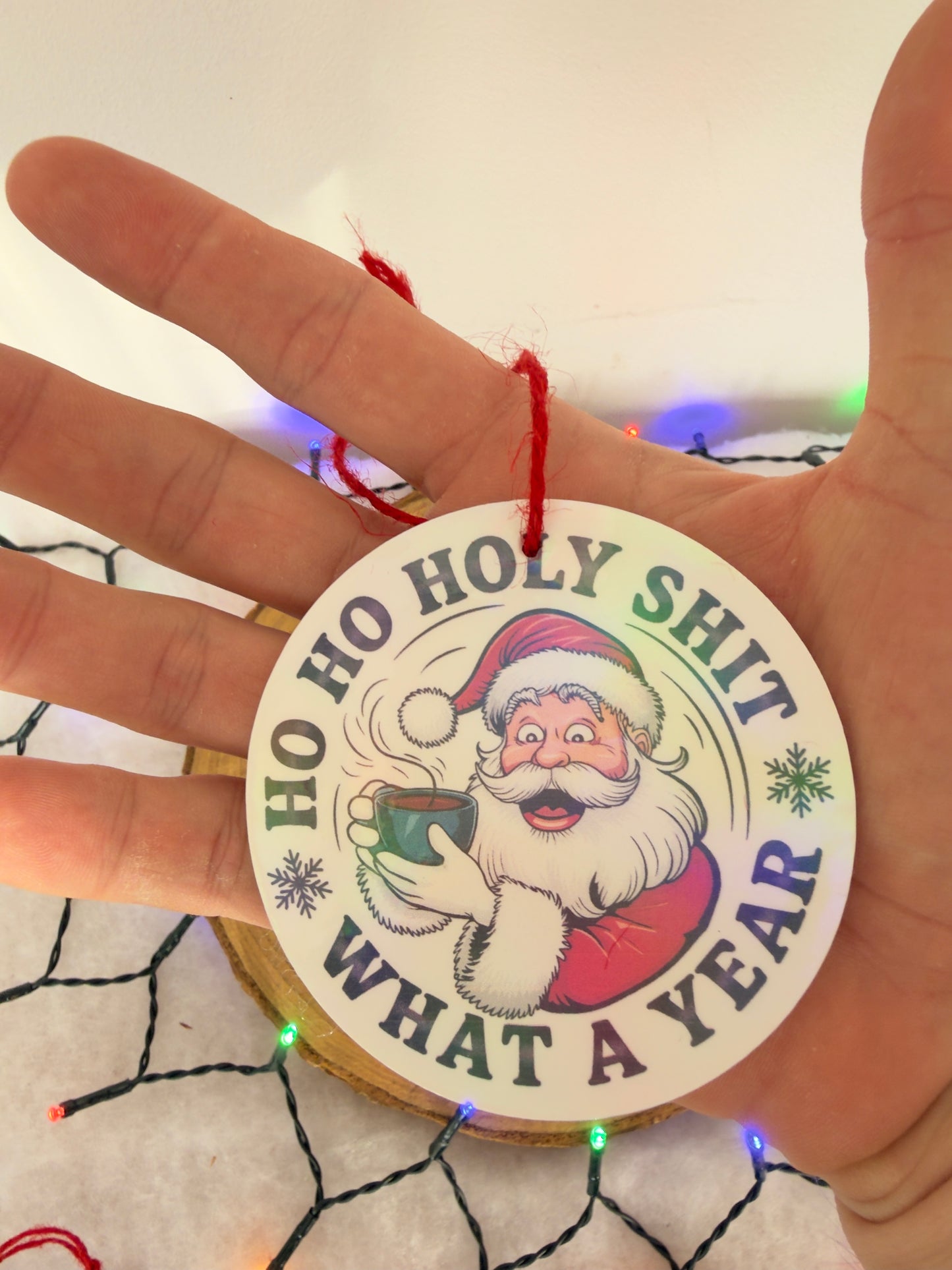 Naughty Noel Adult Christmas Tree Decorations – Funny Festive Ornaments (8cm Shimmer Finish)