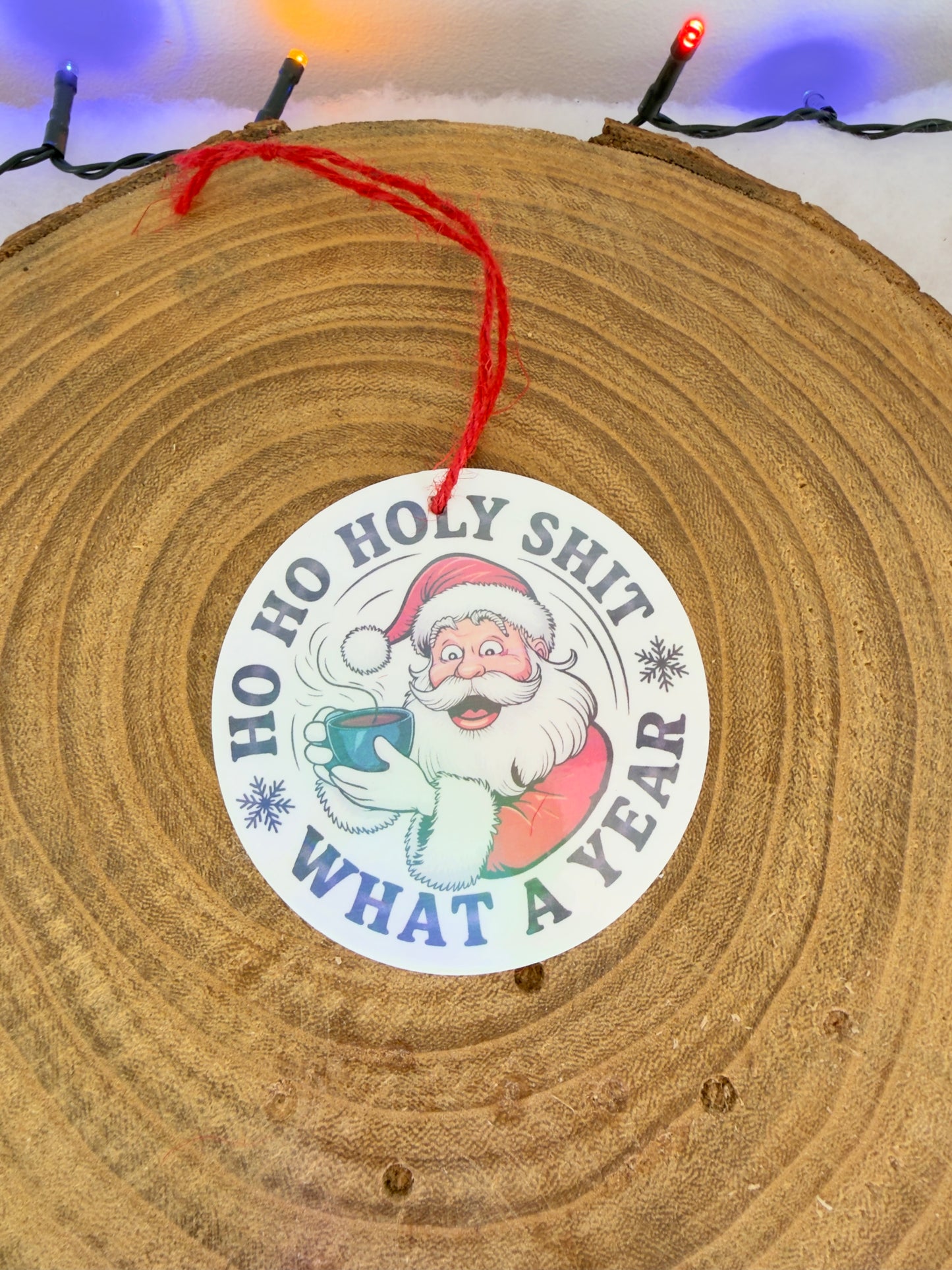 Naughty Noel Adult Christmas Tree Decorations – Funny Festive Ornaments (8cm Shimmer Finish)