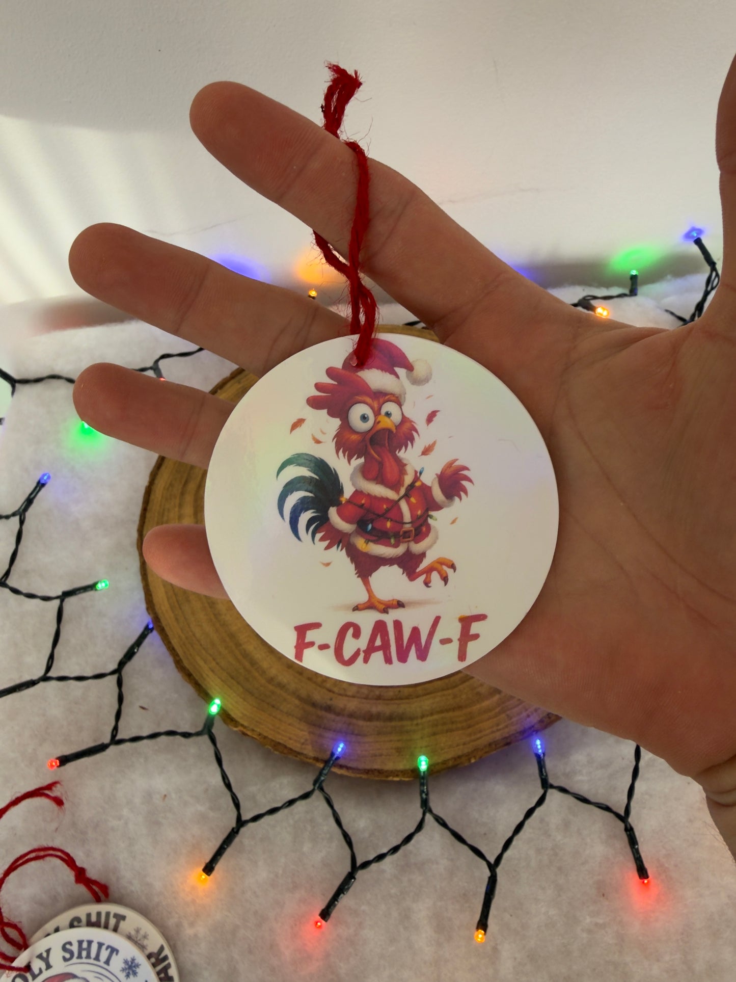 Naughty Noel Adult Christmas Tree Decorations – Funny Festive Ornaments (8cm Shimmer Finish)