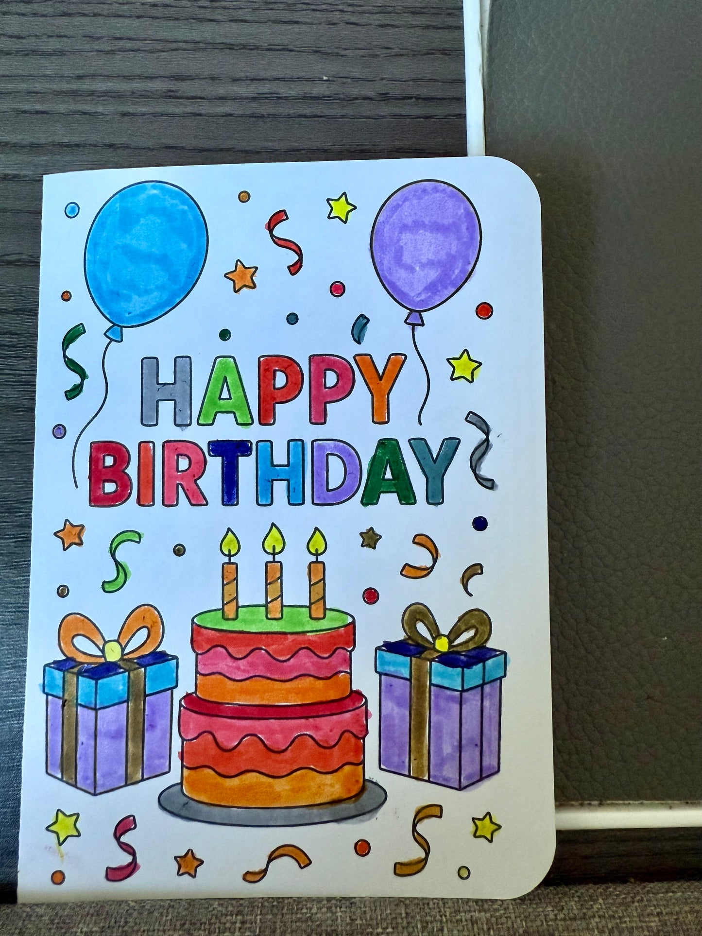 Colour-Me-In Birthday Cards