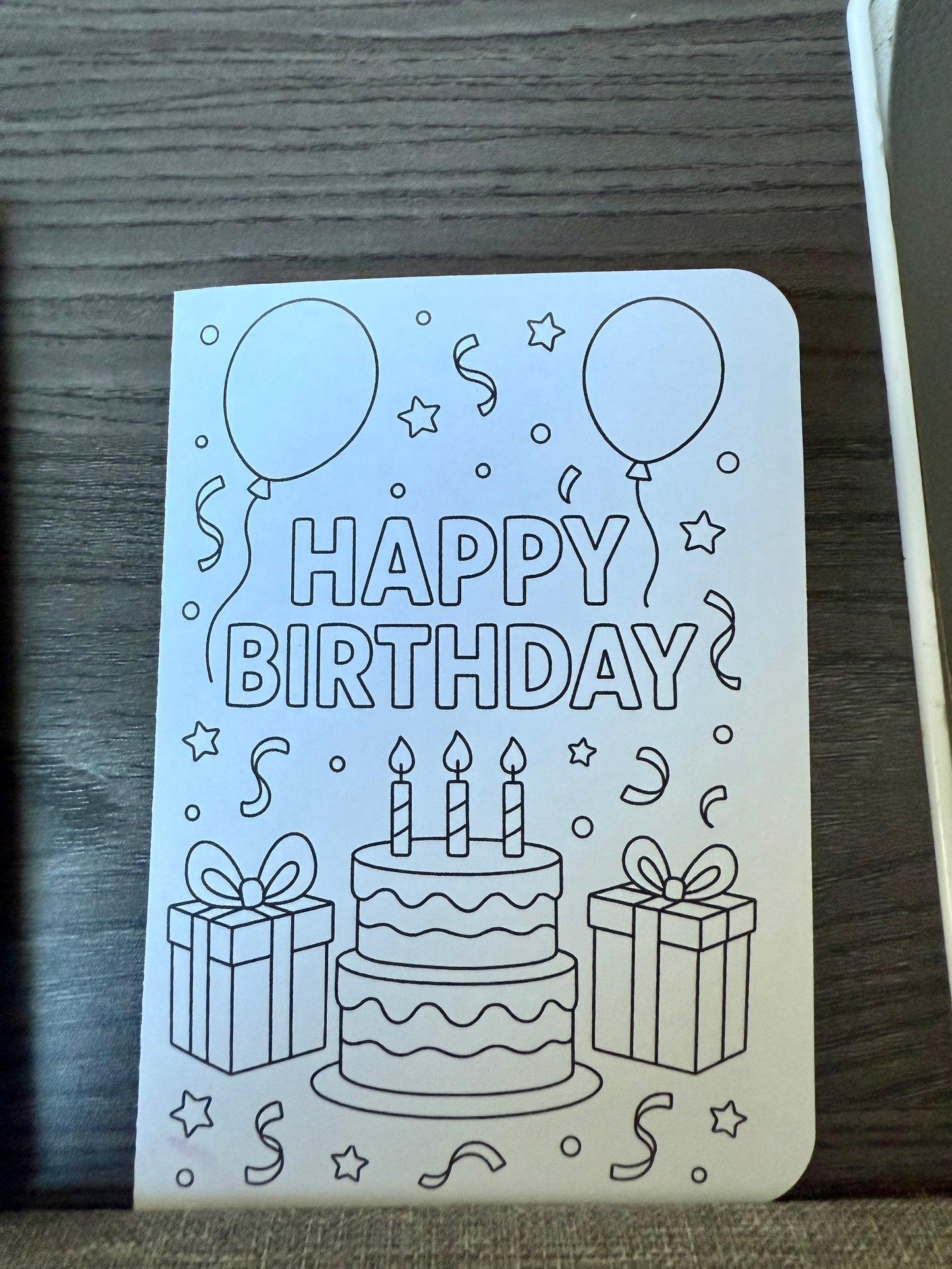 Colour-Me-In Birthday Cards